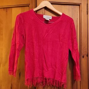 Sag Harbor Red Crew Neck Sweater